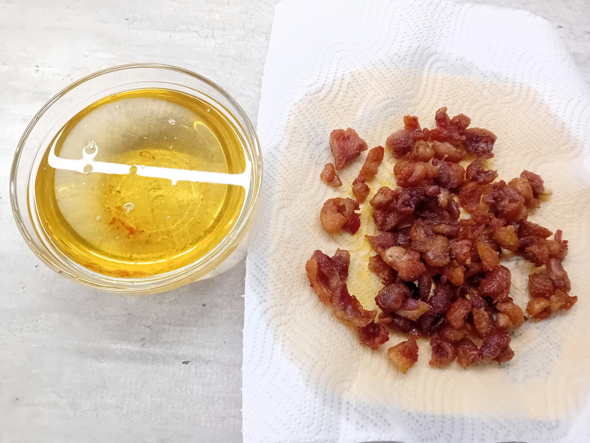 Výroba kuřecího sádla a škvarků - krok č. 3.