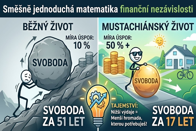 Směšně jednoduchá matematika finanční nezávislosti